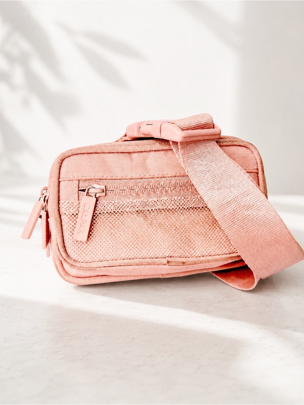 Calpack Stevyn Fanny Pack Belt Bag in Pink Sand